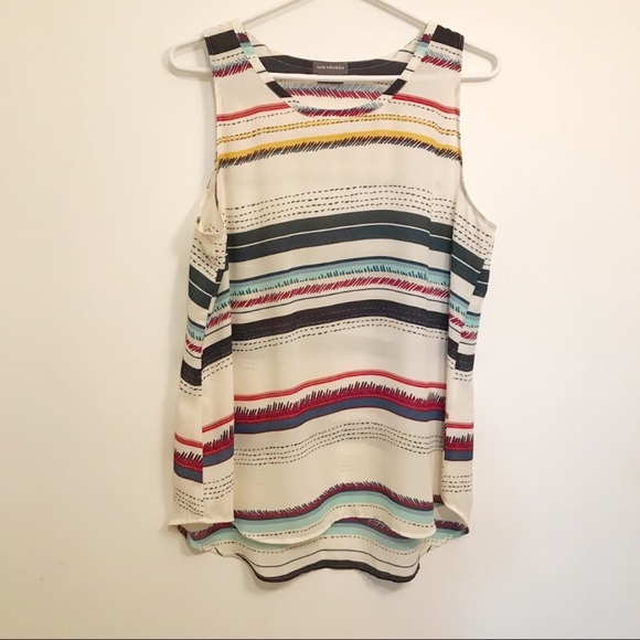 Van Heusen lightweight striped blouse size large - Picture 3 of 5